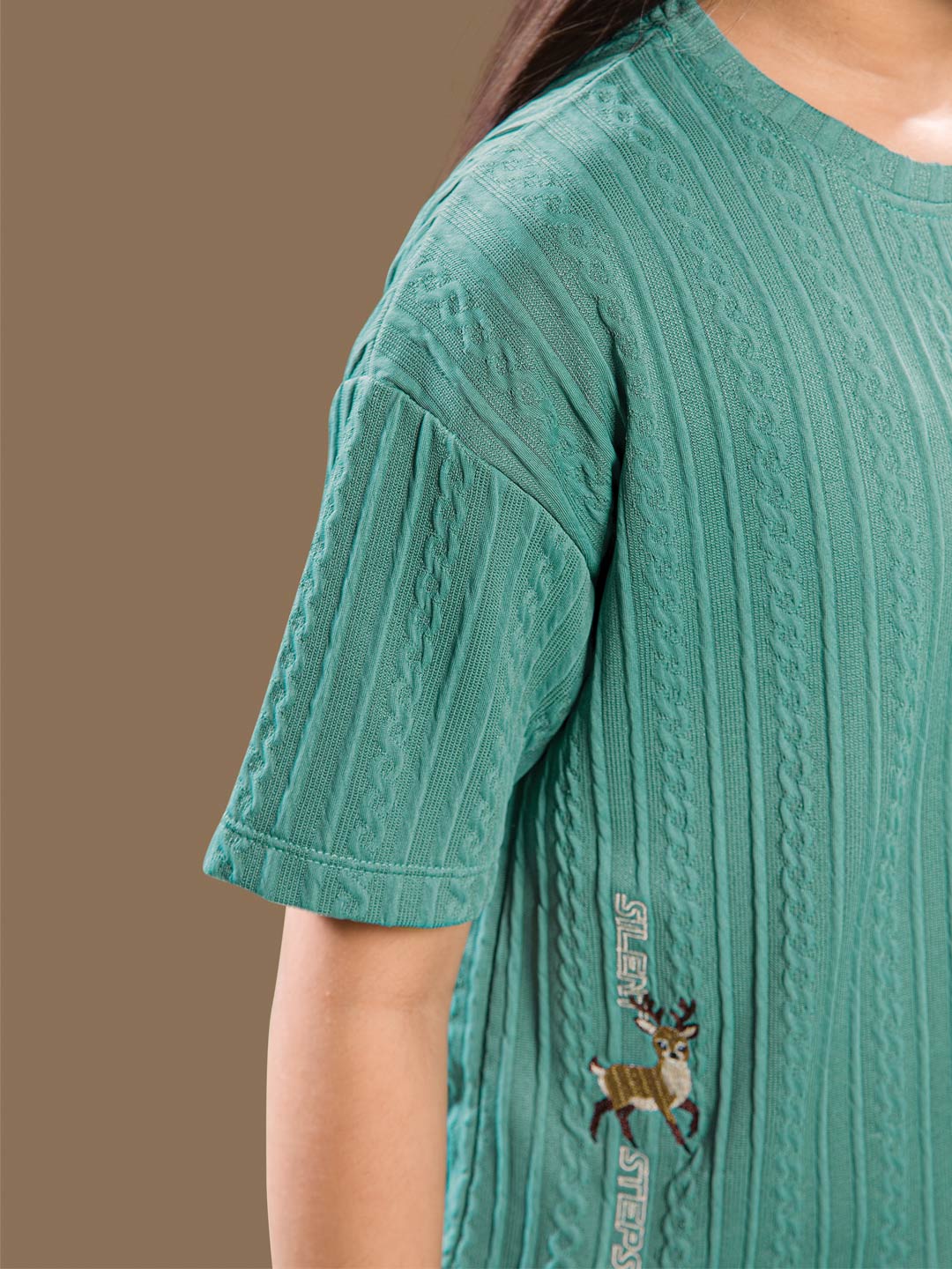 g-4389 crop top t-shirt for girls 