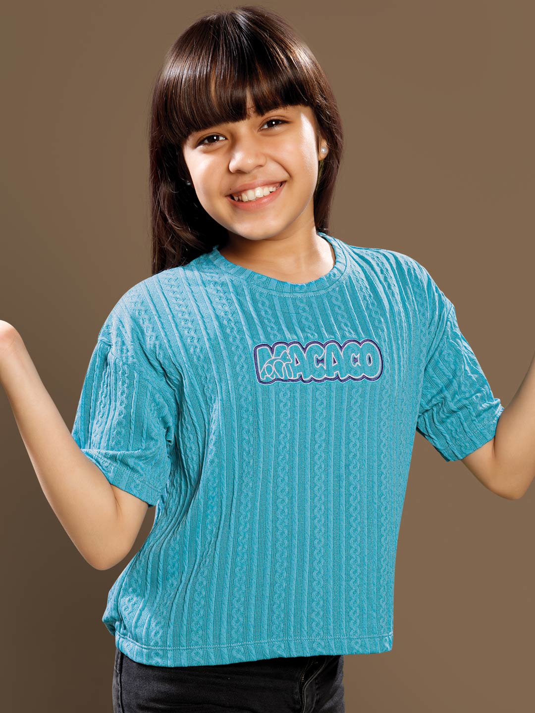 g-4389 crop top t-shirt for girls 