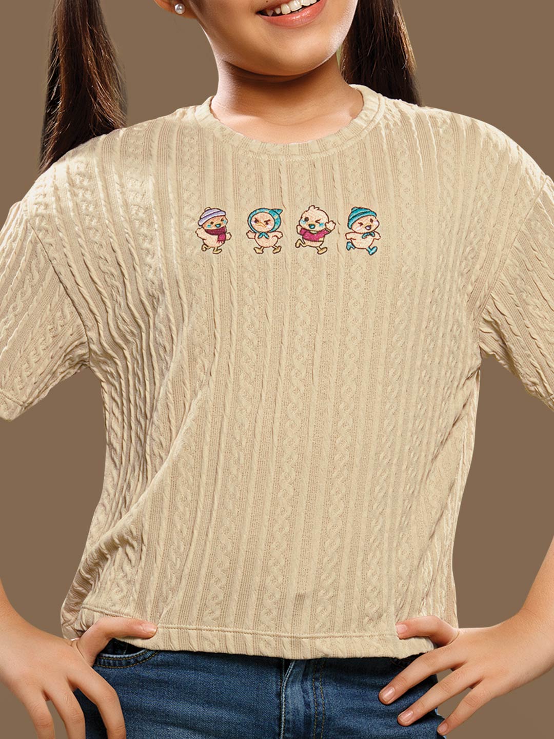 g-4389 crop top t-shirt for girls 