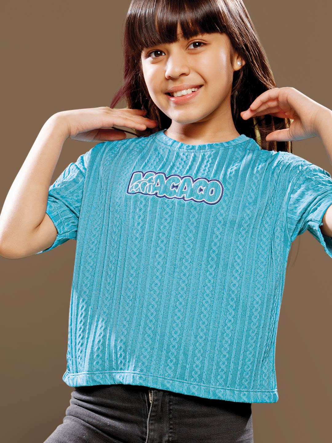 g-4389 crop top t-shirt for girls 