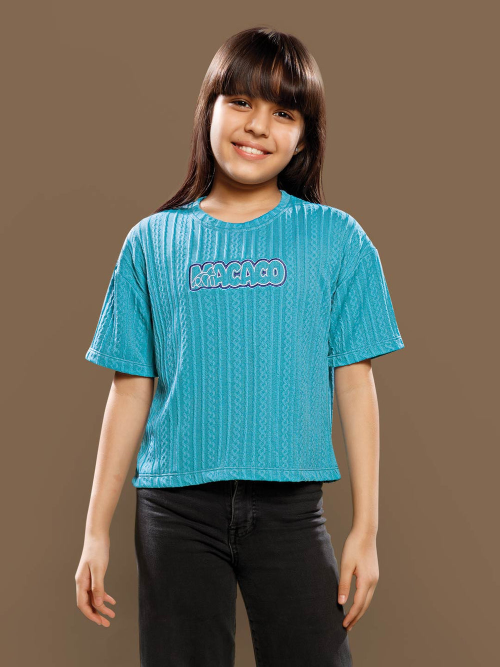 g-4389 crop top t-shirt for girls 