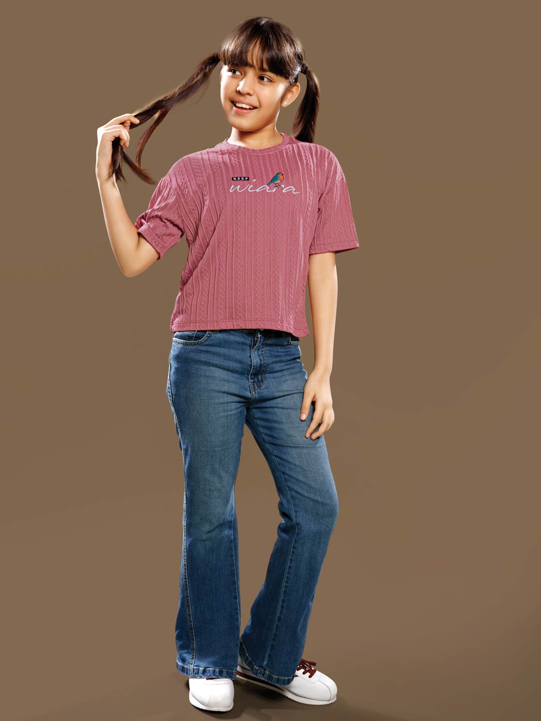 g-4389 crop top t-shirt for girls 