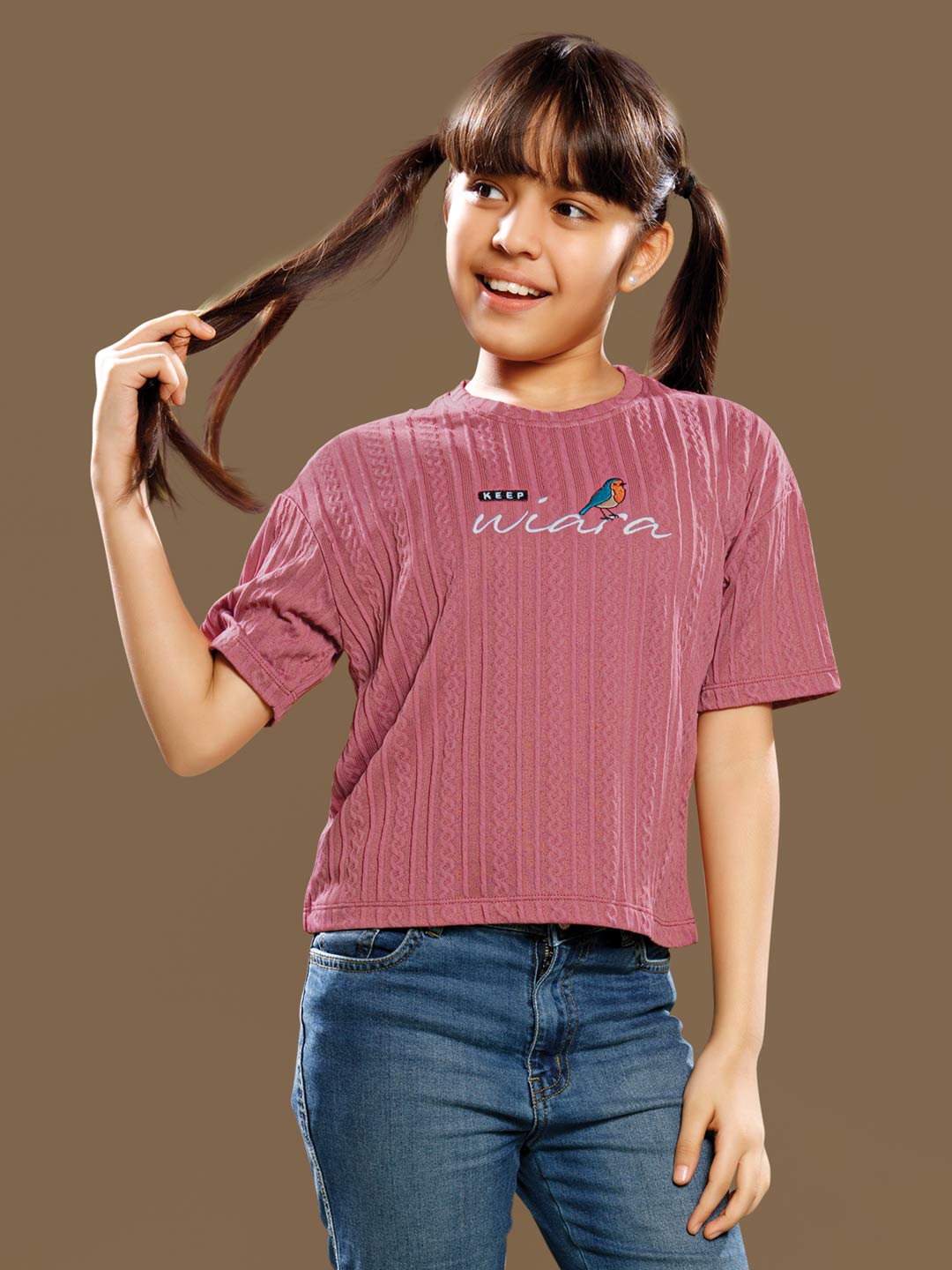 g-4389 crop top t-shirt for girls 