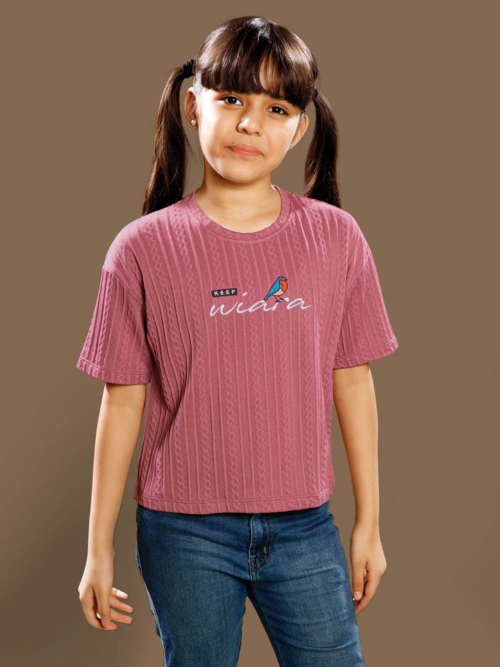 g-4389 crop top t-shirt for girls 