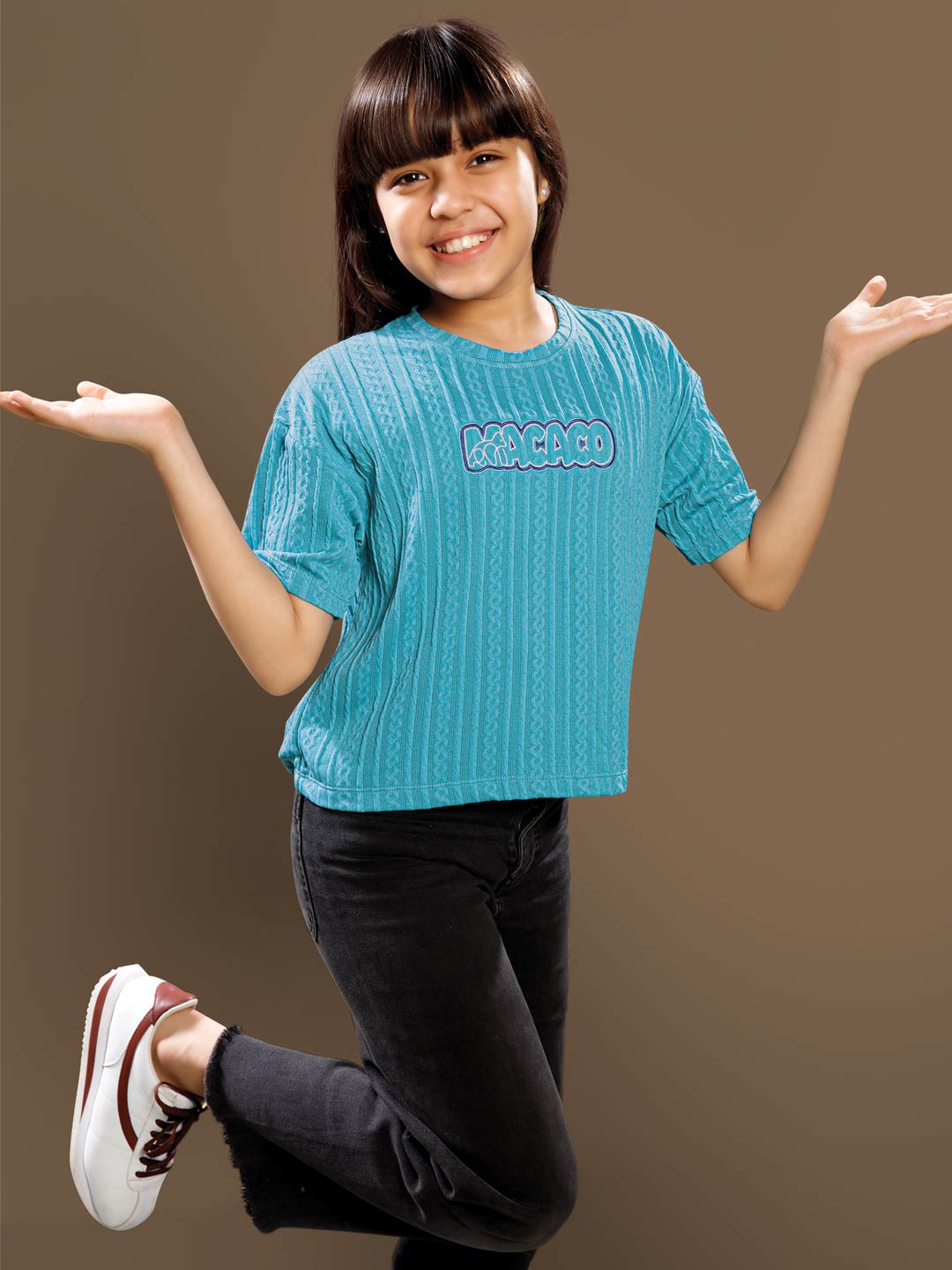 g-4389 crop top t-shirt for girls 