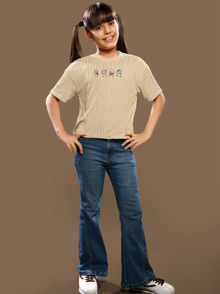 g-4389 crop top t-shirt for girls 