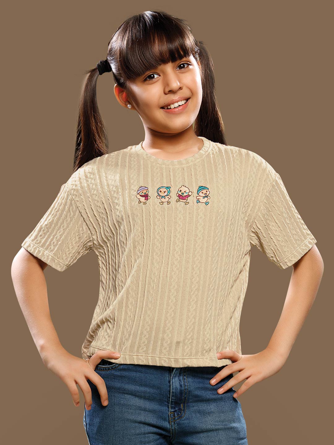 g-4389 crop top t-shirt for girls 