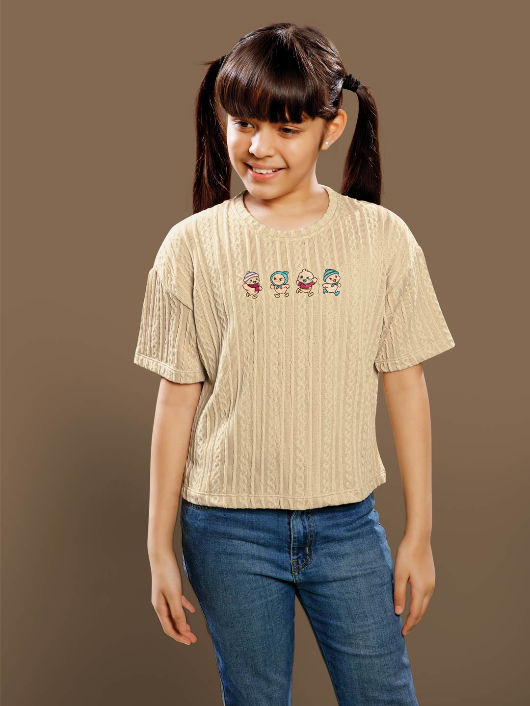 g-4389 crop top t-shirt for girls 