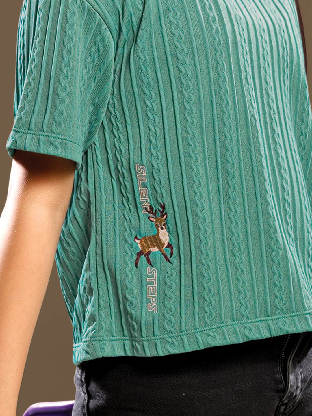 g-4389 crop top t-shirt for girls 