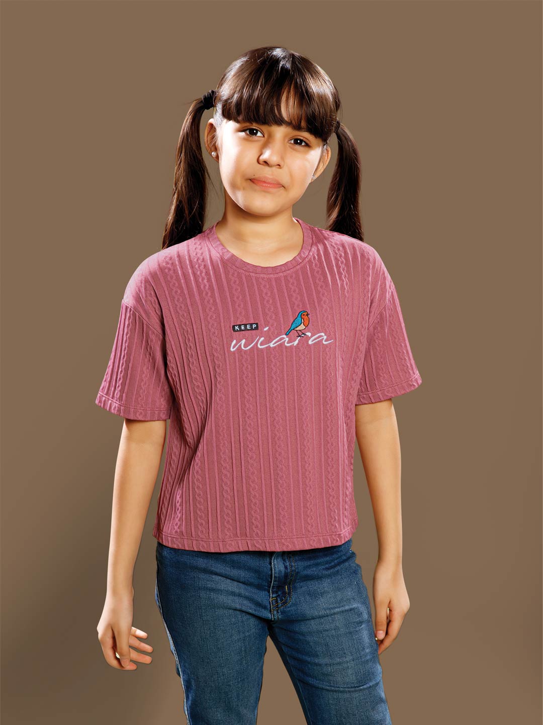 g-4389 crop top t-shirt for girls 