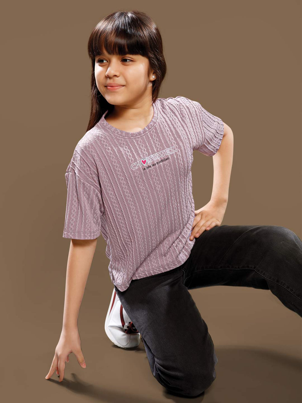 g-4389 crop top t-shirt for girls 