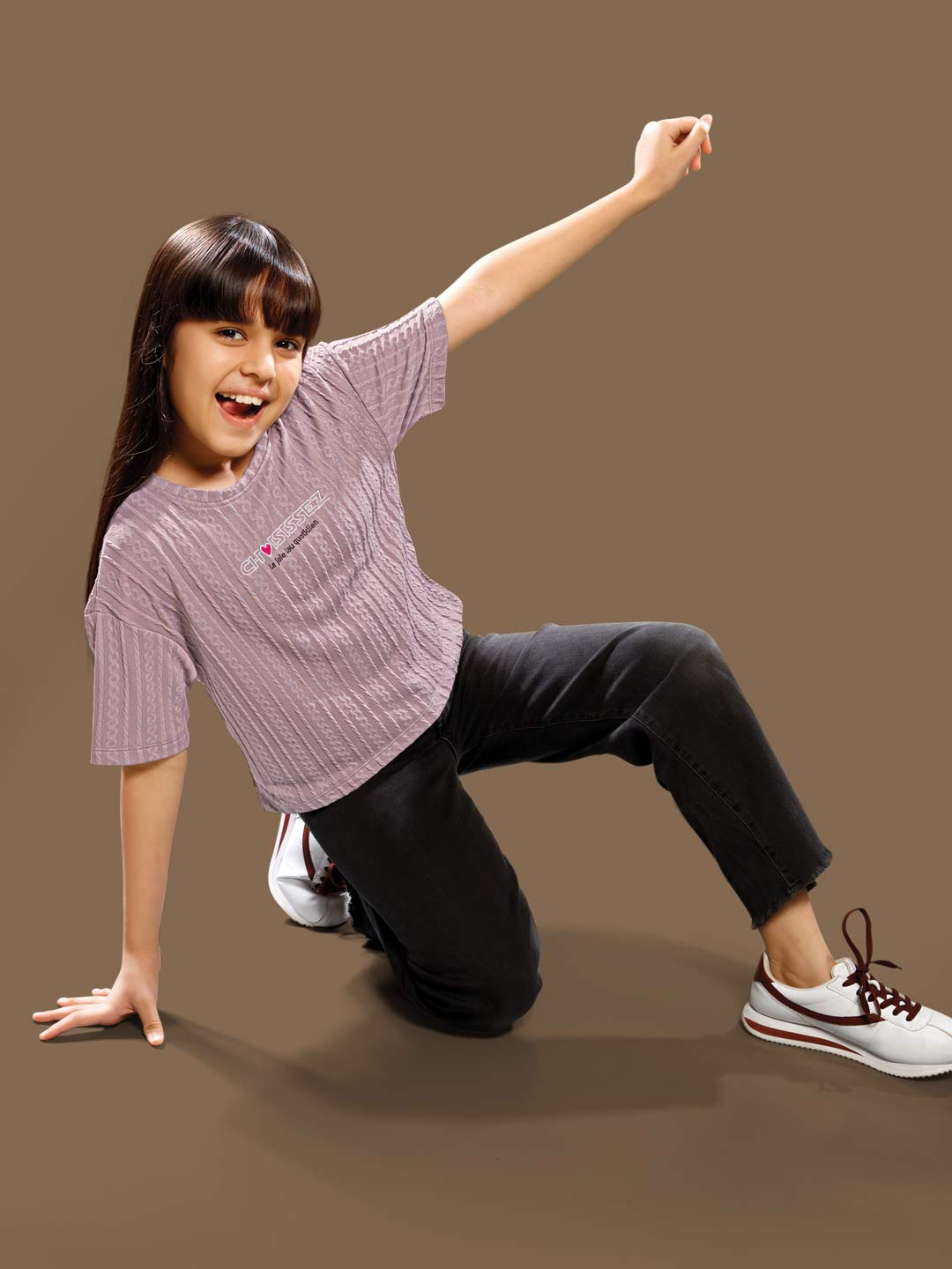 g-4389 crop top t-shirt for girls 