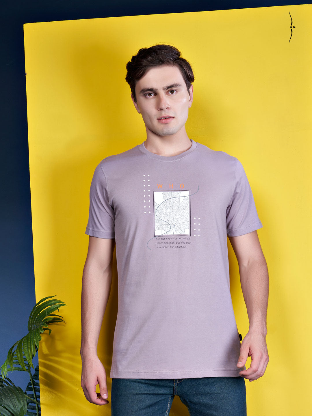 graphix crew neck t-shirt for mens light purple color-essa garments