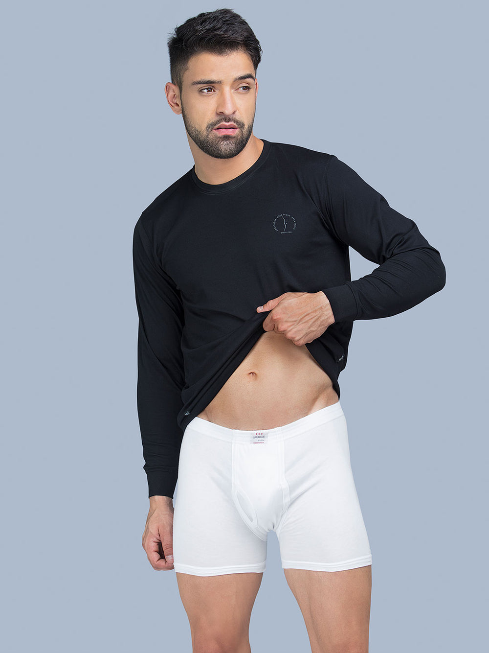 image cotton plain trunk for men white color-essa garments