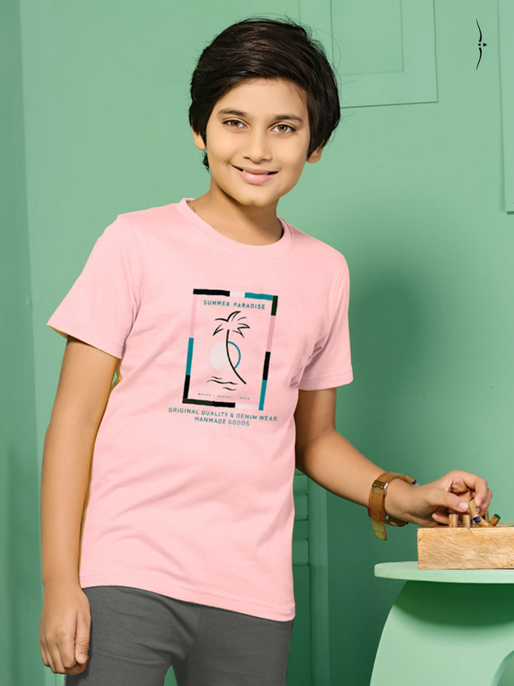 casual crew neck 3/4th set for boys light pink color-essa garments#color_pink-grey