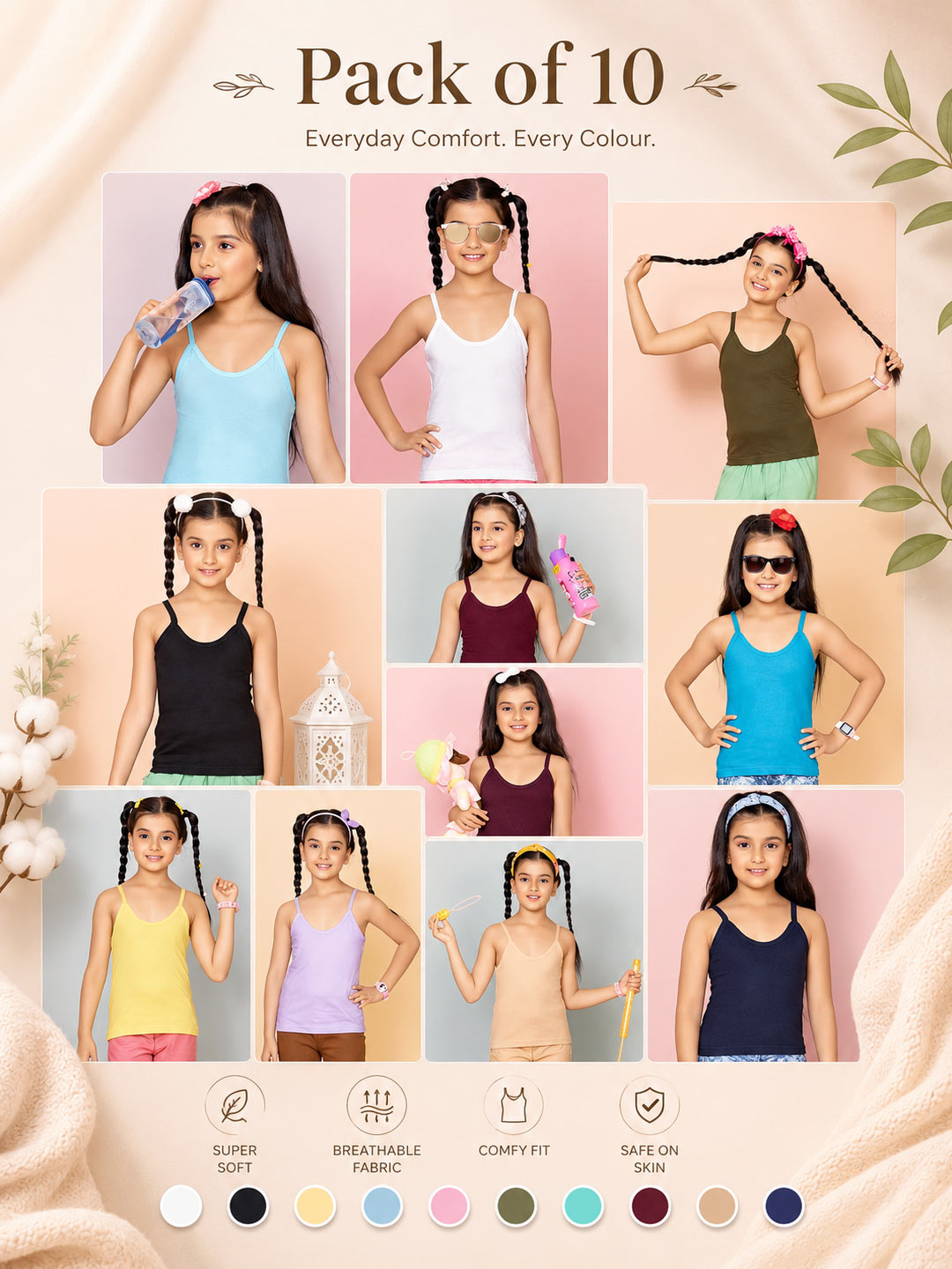 Lilly Color Slips (Pack Of 10)