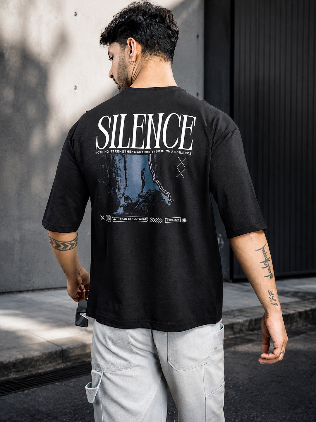 Men Oversized Drop Shoulder Printed Tees