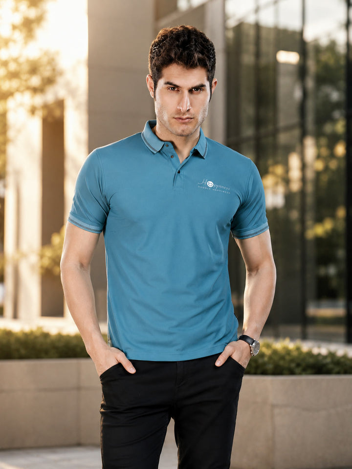 Mens Printed Polo T-Shirt