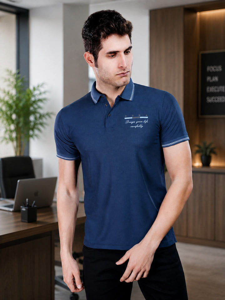 Mens Printed Polo T-Shirt