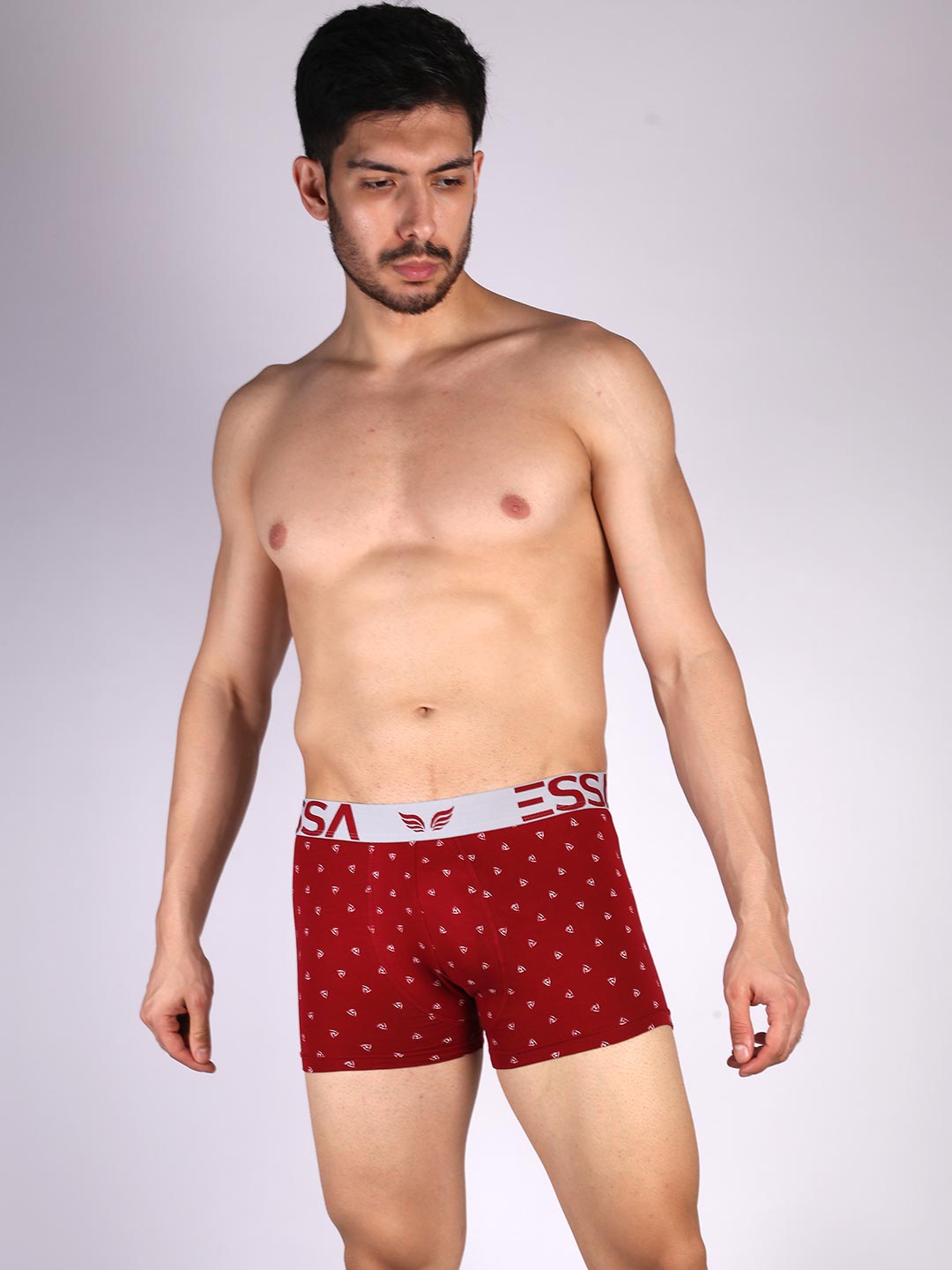 mr.fit 105 printed trunk for men#color_merlot
