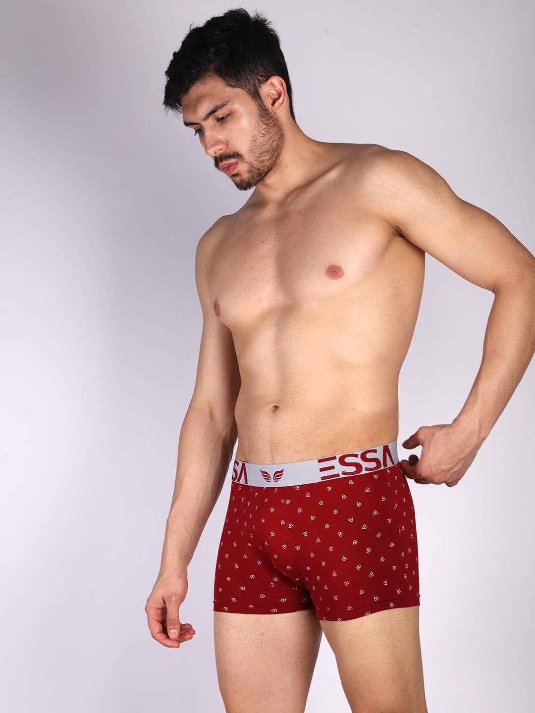mr.fit 105 printed trunk for men#color_merlot