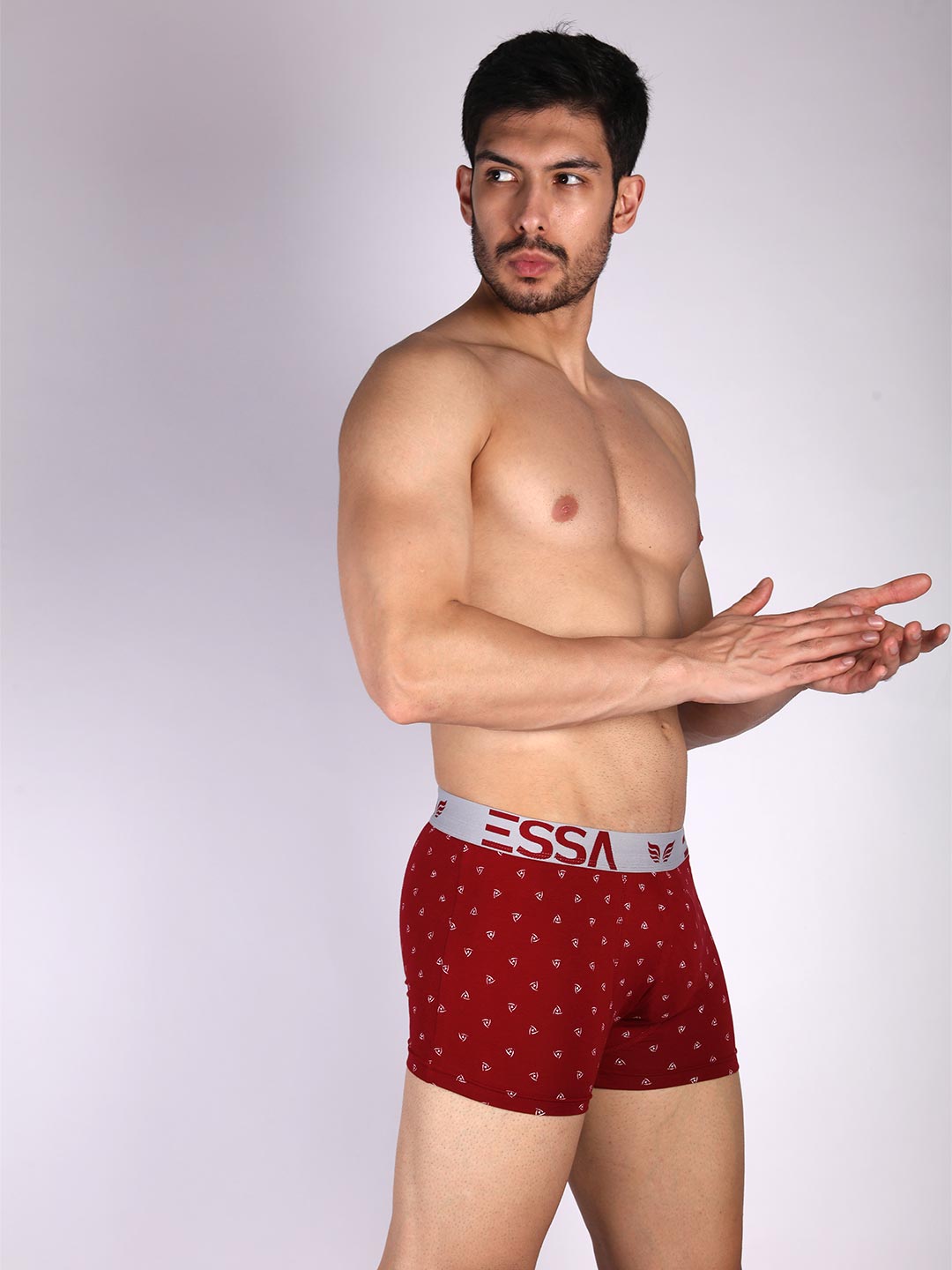 mr.fit 105 printed trunk for men#color_merlot