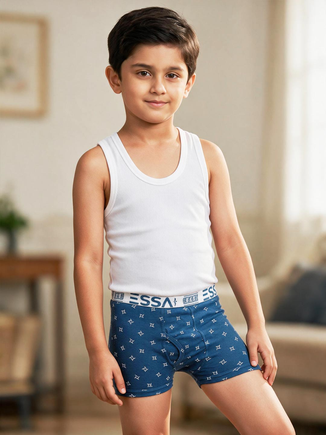 mr.fit junior print blue trunk for boy#color_marine