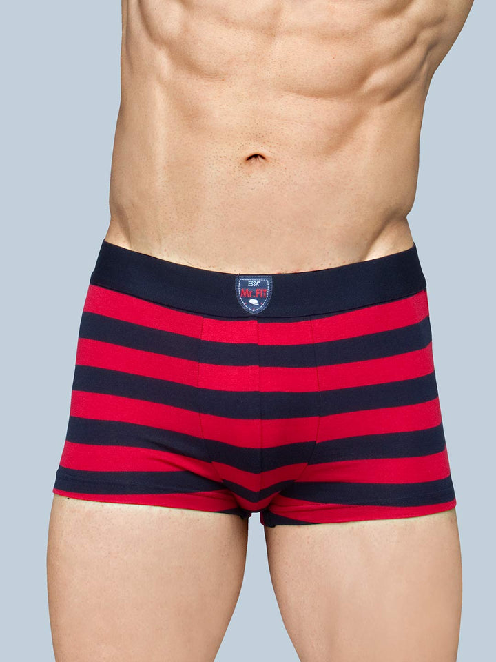 mr.fit-120 stripped brown trunk for men#color_firebrick