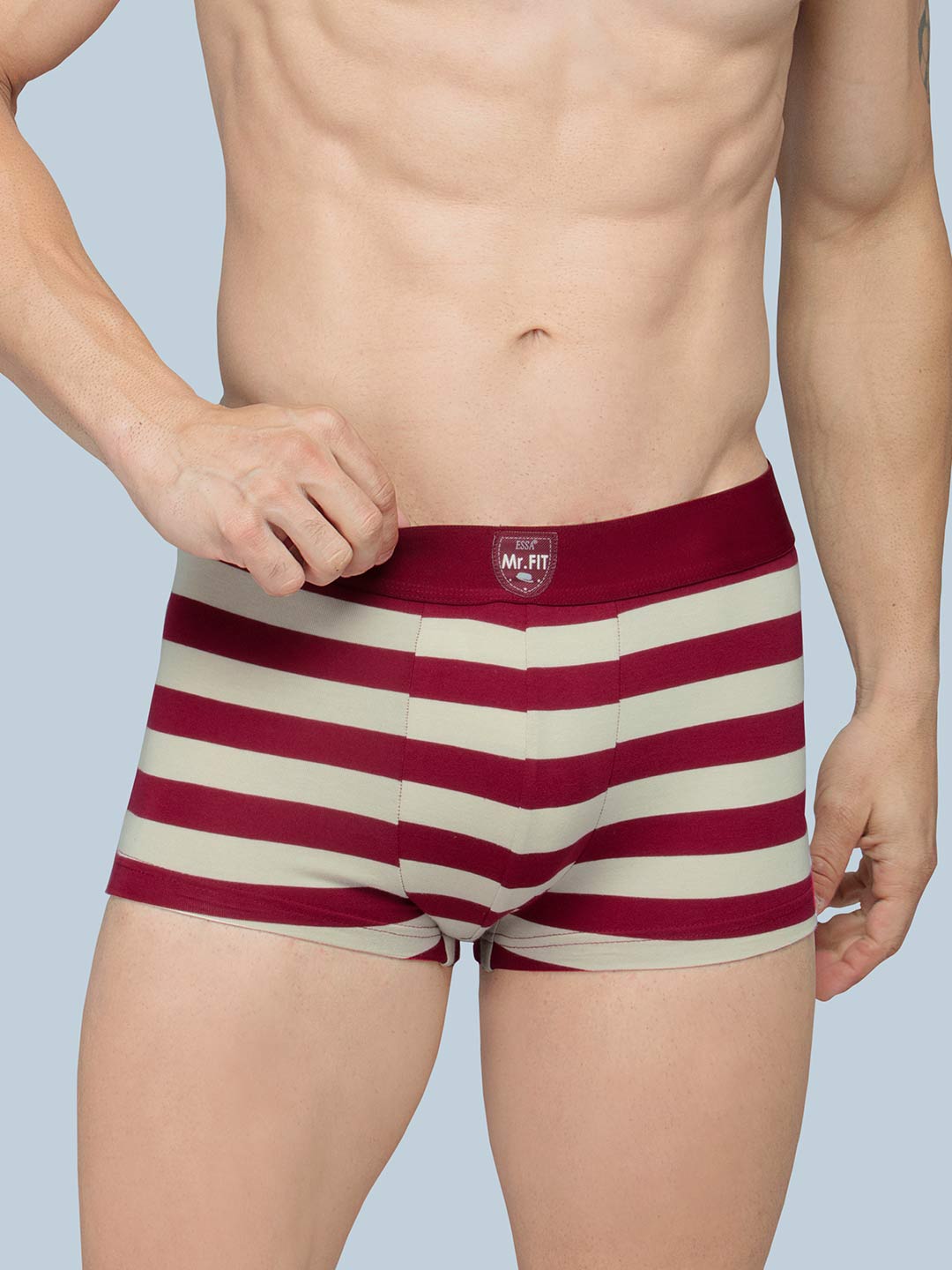 mr.fit-120 stripped brown trunk for men#color_merlot