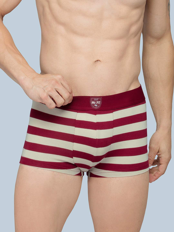 mr.fit-120 stripped brown trunk for men#color_merlot