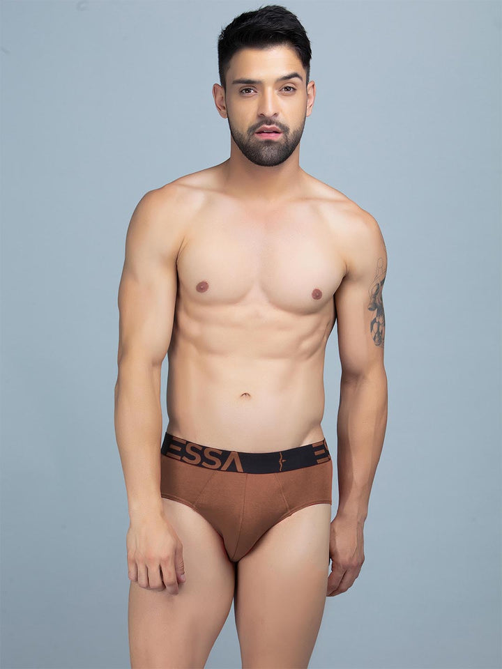 mr fit 4105 plain brief #color_clay-brown