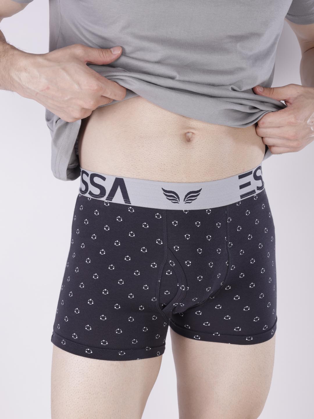 mr fit printed plus trunk #color_charcoal-grey