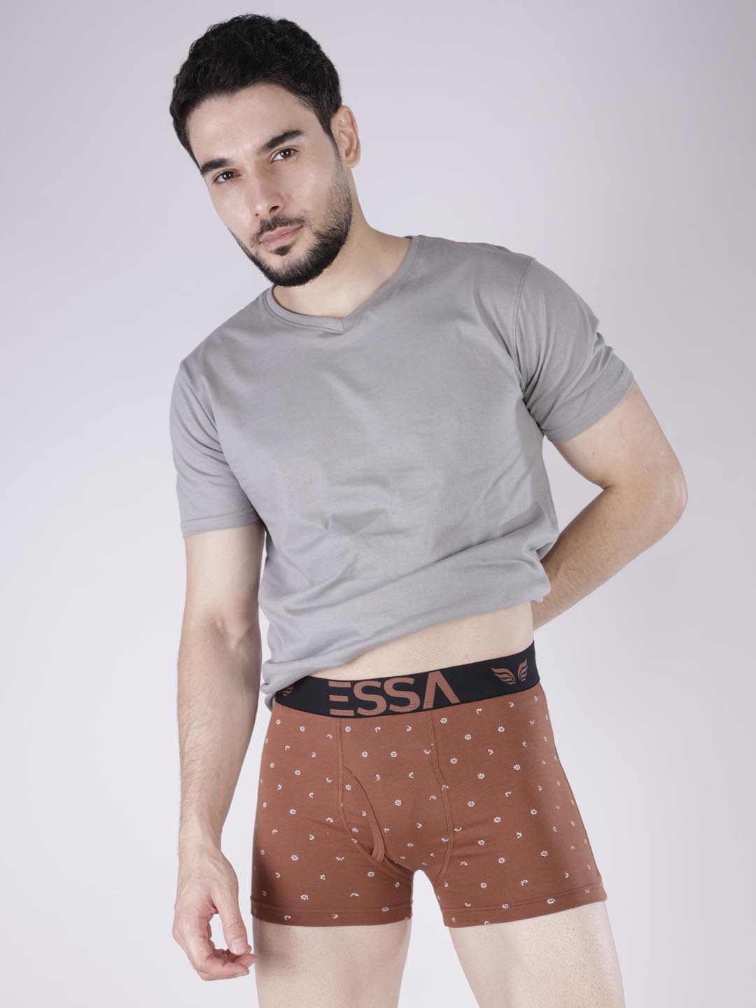 mr fit printed plus trunk #color_clay-brown