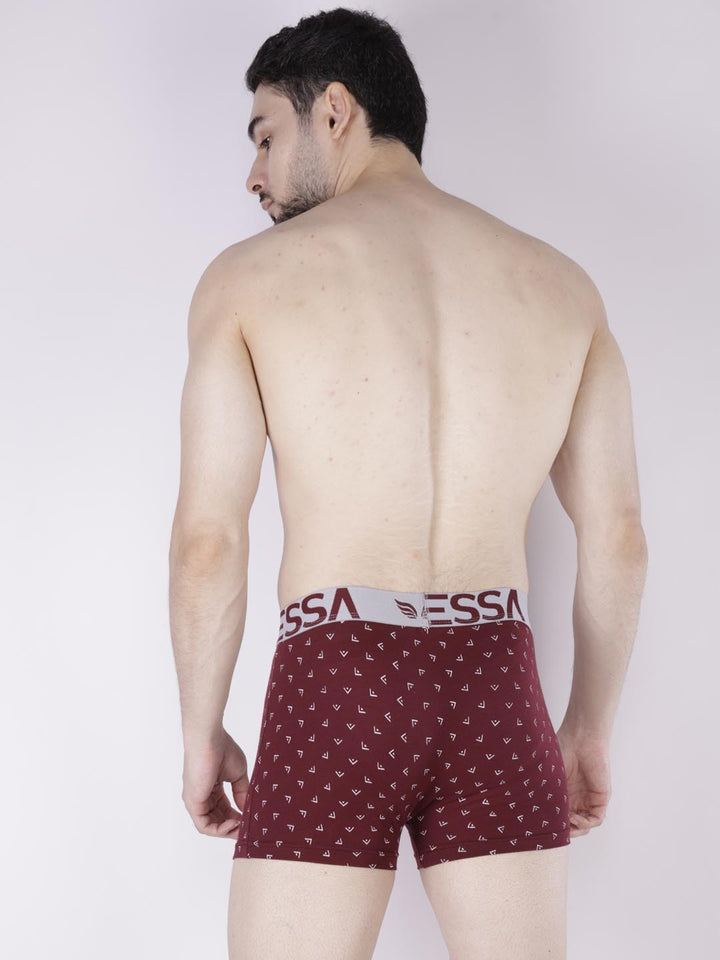 mr fit printed plus trunk #color_maroon
