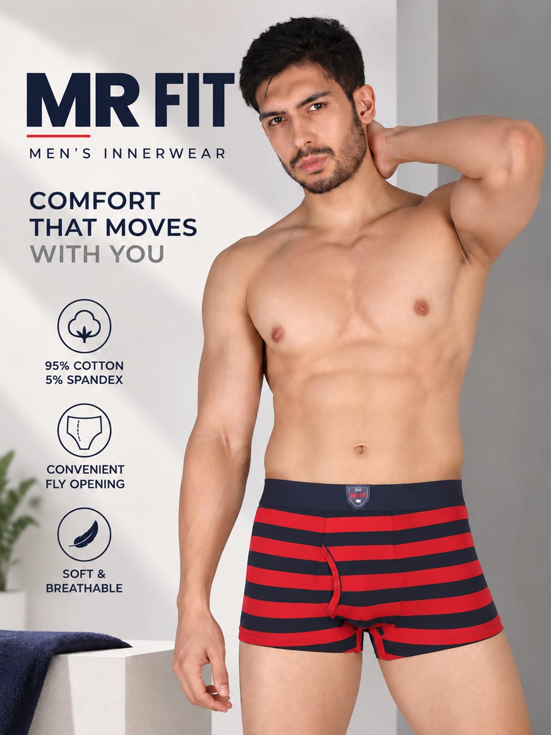 mr fit 120 plus trunk fro men #color_firebrick