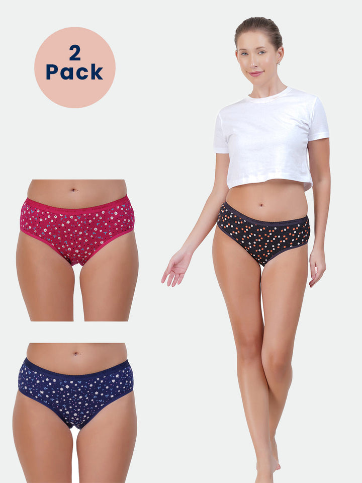 Myna Women Printed Panties (Pack Of 2)