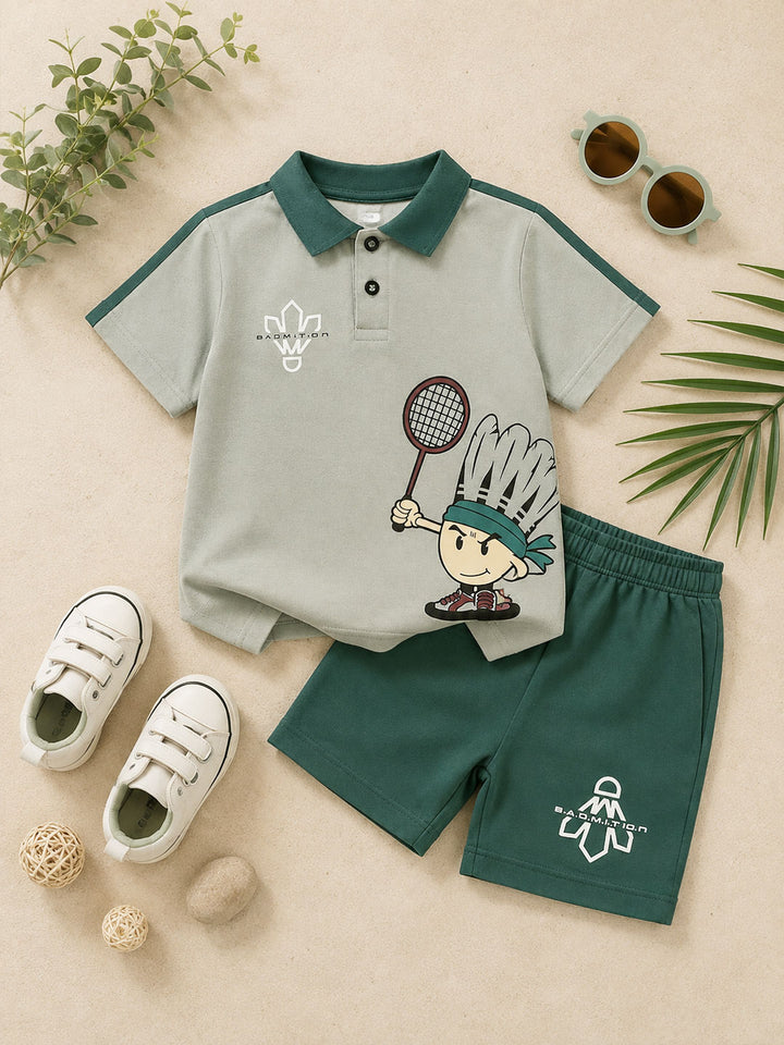 Baby Boys Polo T-Shirt With Shorts