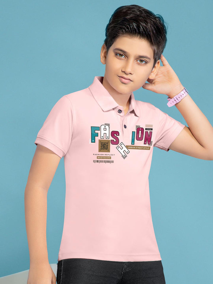 FS-0410 Collar Polo T-Shirt for boys #color_oysterpink