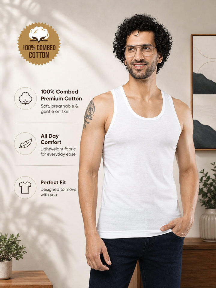 Soft & Soft White Vest