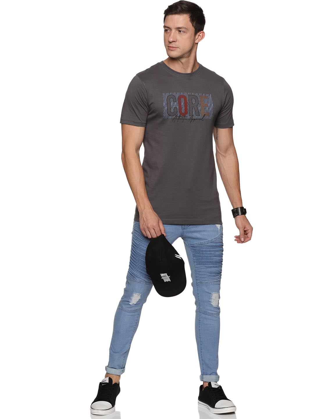 topper-7 classic t-shirt for men #color_charcoal-grey