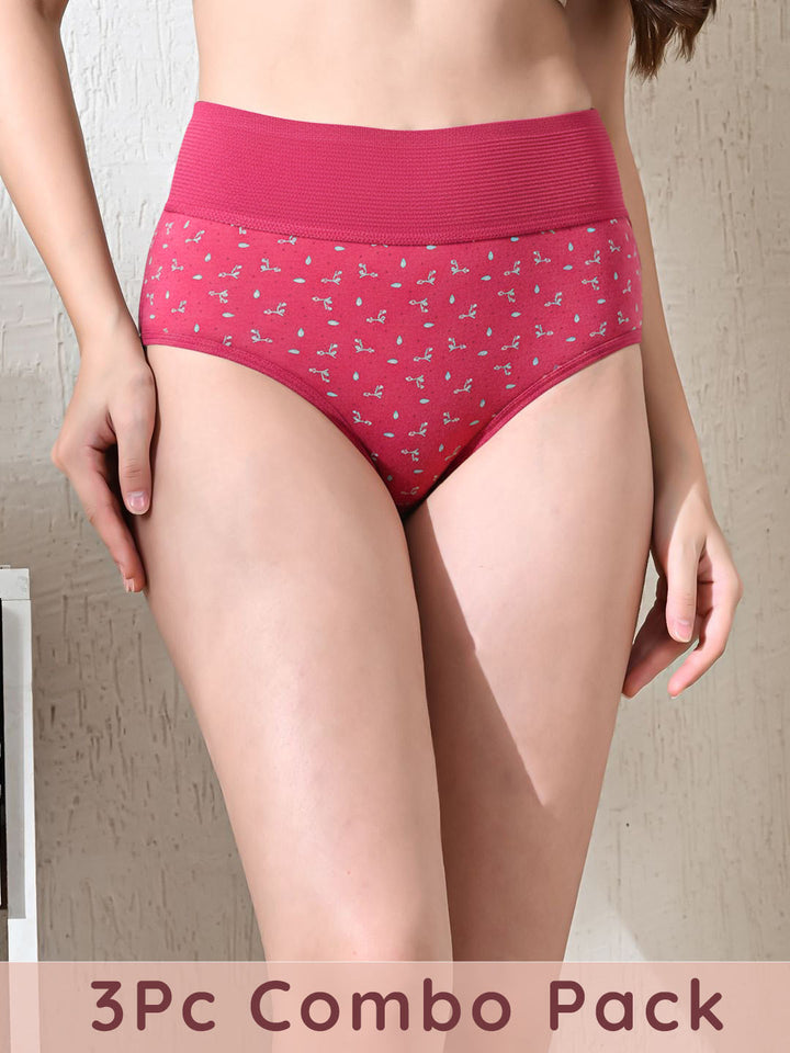 Tummy Tucker Printed Panties (Pack Of 3)