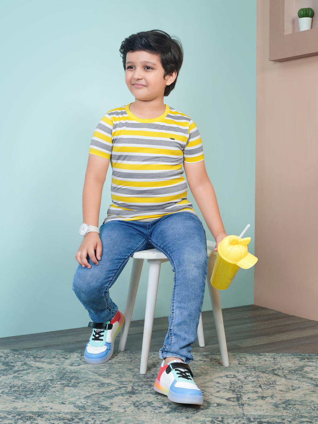 fs-255 t-shirt for boys #color_light-mustard