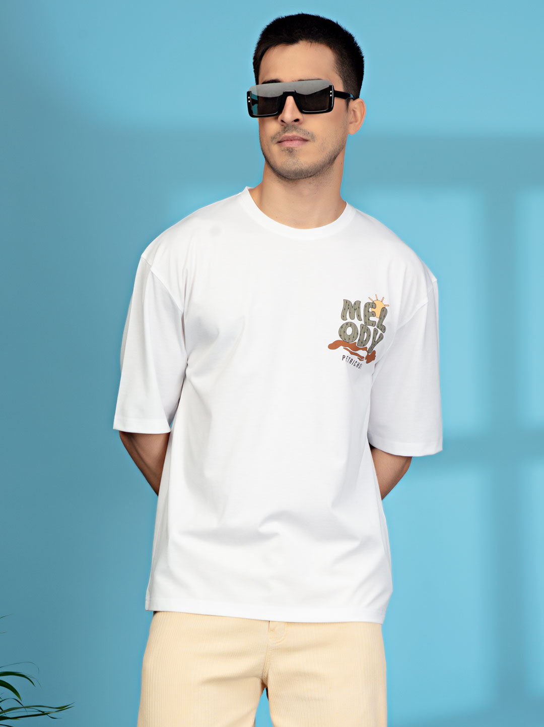 FG-1865 Down Shoulder T-Shirt For Men #color_white