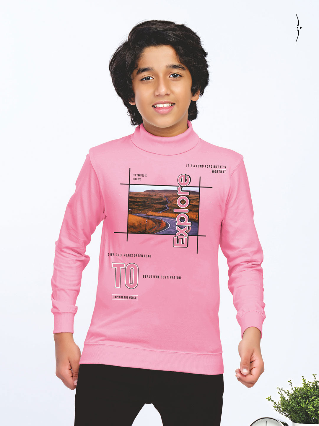 Zone Hi Neck Boys T-Shirts-Light Pink – ESSA GARMENTS